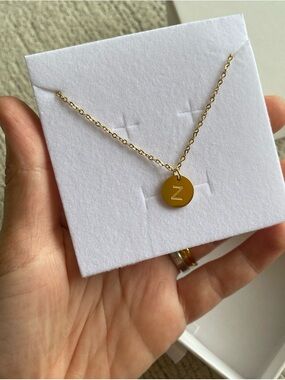 Gold Initial Z Pendant Necklace - Minimal Everyday Charm